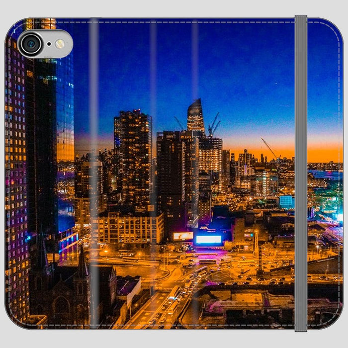 Electric High Life schoollistdone.com Premium Folio Wallet Satin Case (Clear PC Insert) iPhone 8 