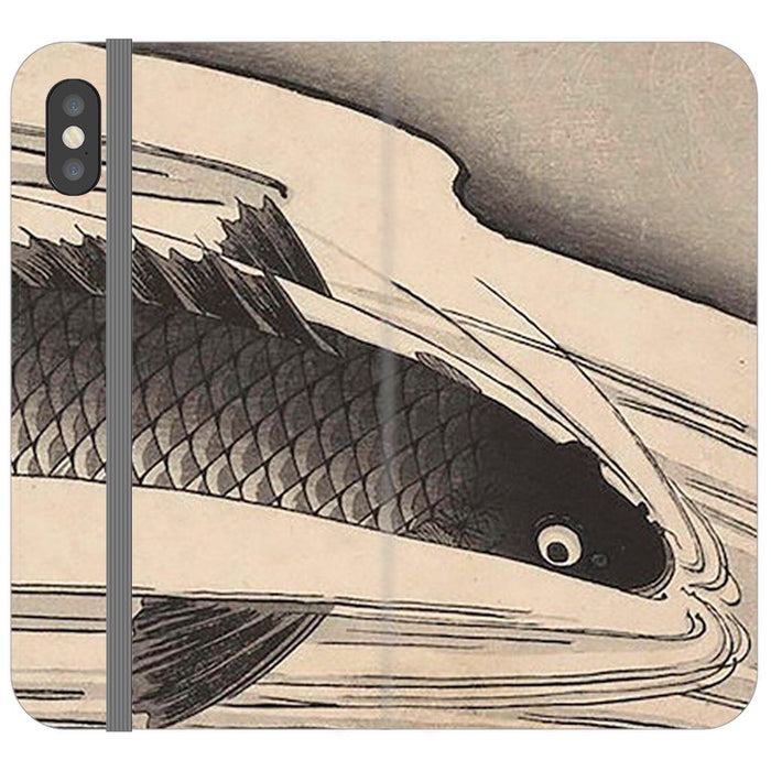 Koi Taki schoollistdone.com Premium Folio Wallet Satin Case (Clear PC Insert) iPhone X 