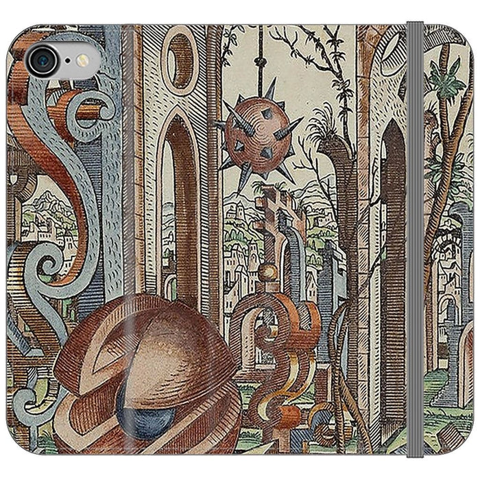 Geometric Jungle schoollistdone.com Premium Folio Wallet Satin Case (Clear PC Insert) iPhone 8 