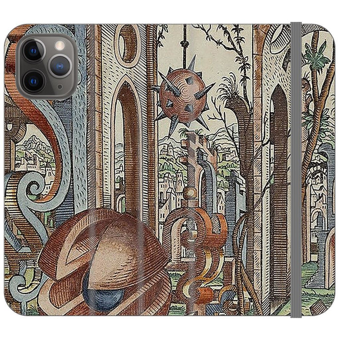 Geometric Jungle schoollistdone.com Premium Folio Wallet Satin Case (Clear PC Insert) iPhone 11 Pro 