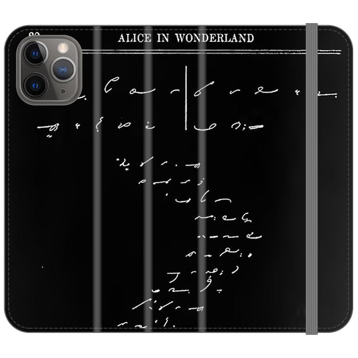 Down the Rabbit Hole schoollistdone.com Premium Folio Wallet Satin Case (Clear PC Insert) iPhone 11 Pro 