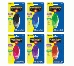 Oval Pencil Sharpener w/ Receptacle schoollistdone.com 
