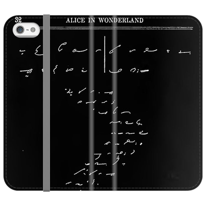 Down the Rabbit Hole schoollistdone.com Premium Folio Wallet Satin Case iPhone SE 